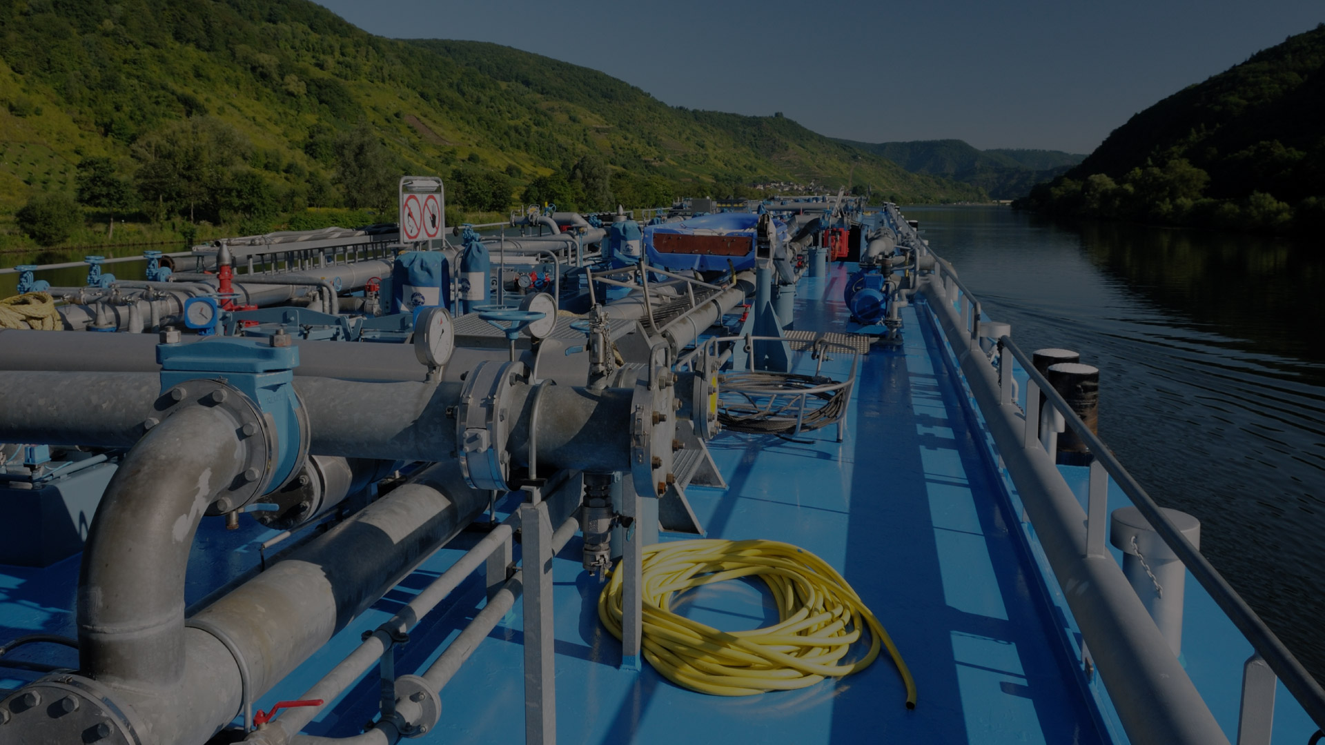 Deck of a Tanker Barge.