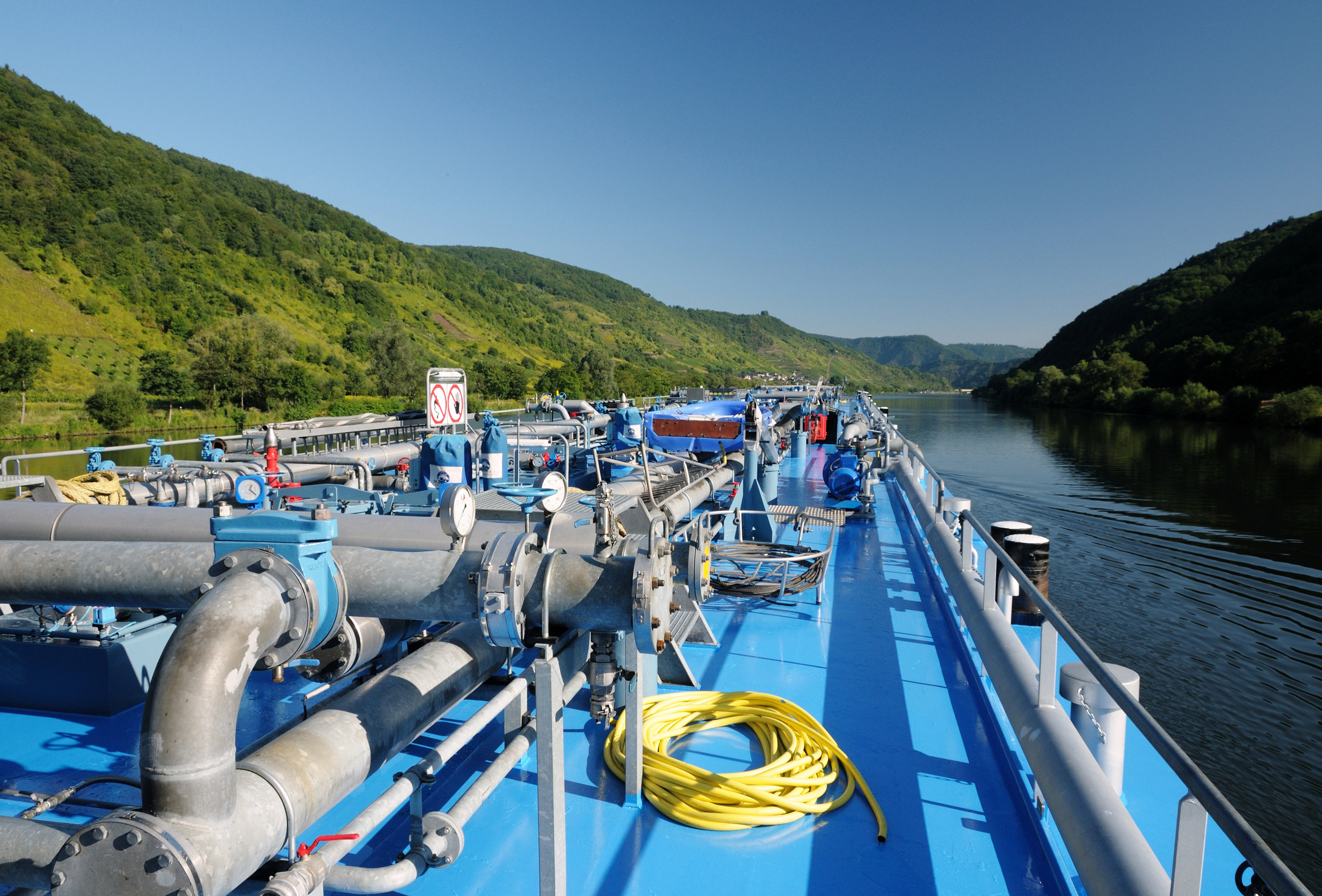 Deck of a Tanker Barge.